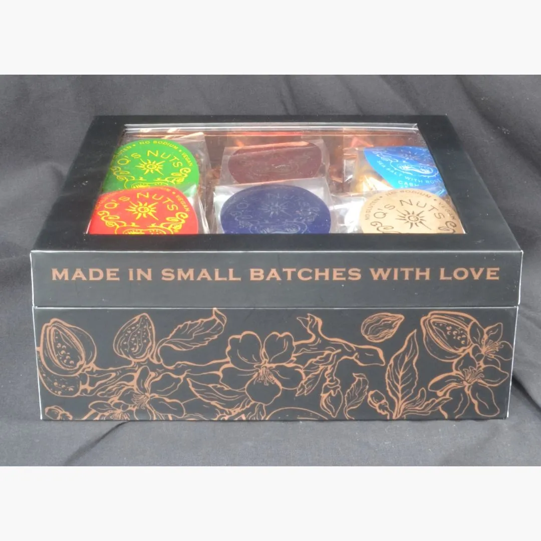 Q's Nut Lovers 6 Pack Gift Box - Chocolate