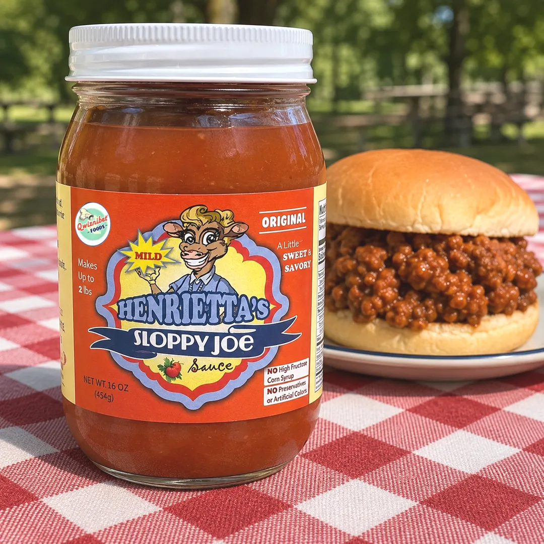 Henrietta's Sloppy Joe Sauce 16. oz Jars (Case of 12)