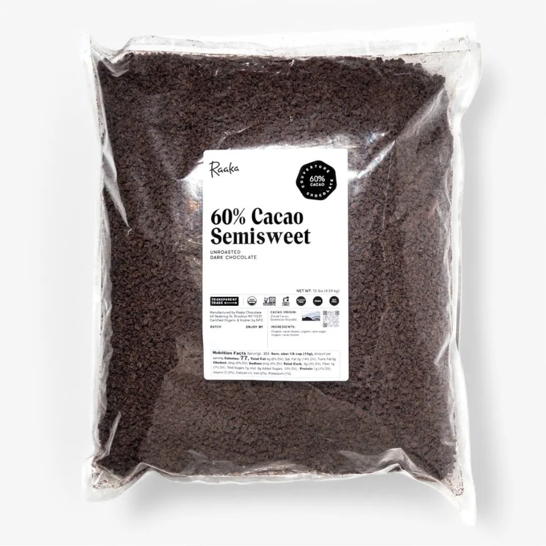 60% Cacao - Semisweet Couverture - Pastilles (10lb Bag)