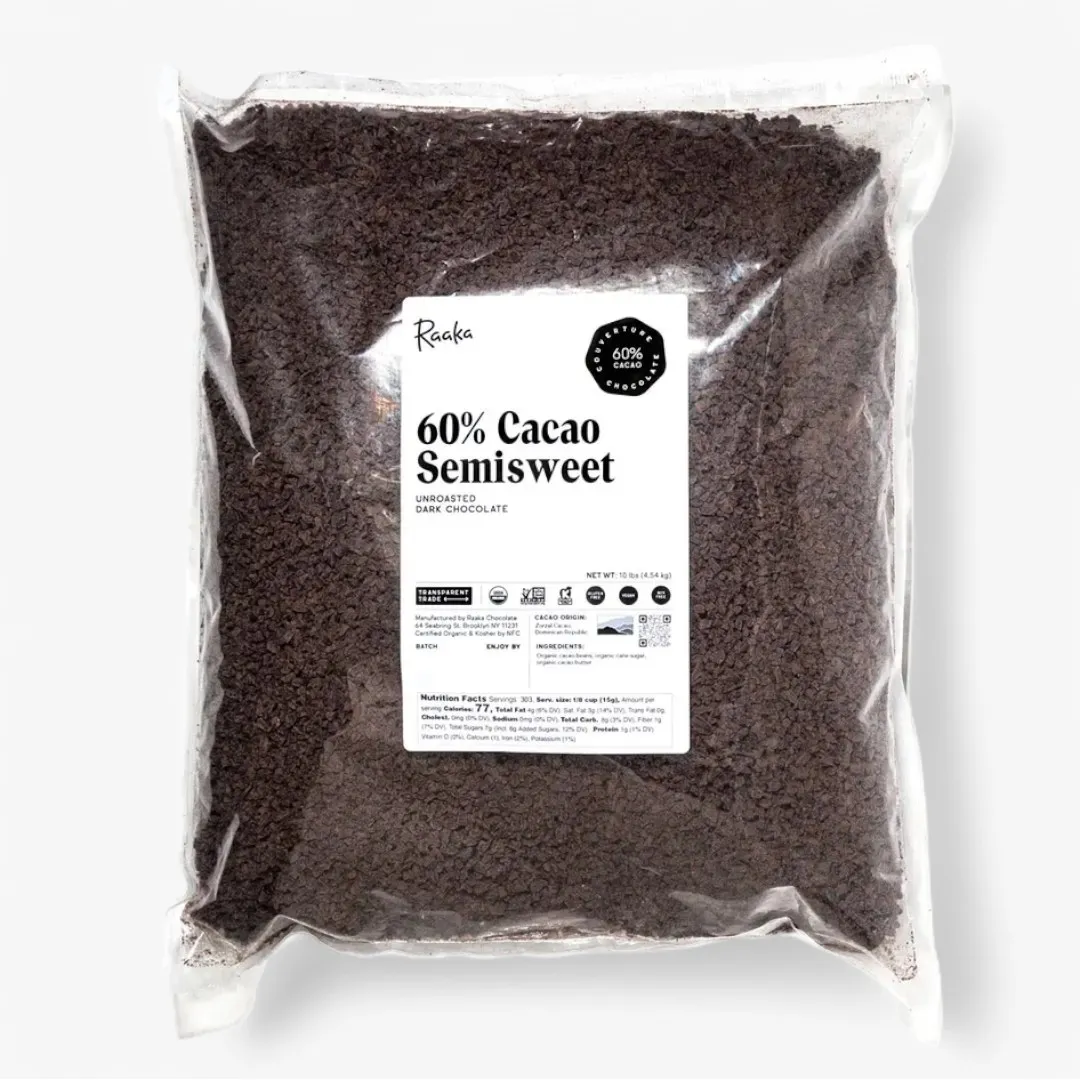 60% Cacao - Semisweet Couverture - Ground (10lb Bag)