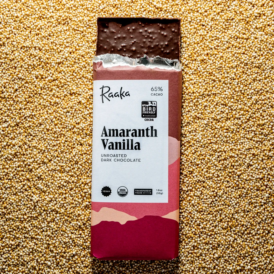 Amaranth Vanilla Chocolate Bar - Certified Bird Friendly - Limited Edition