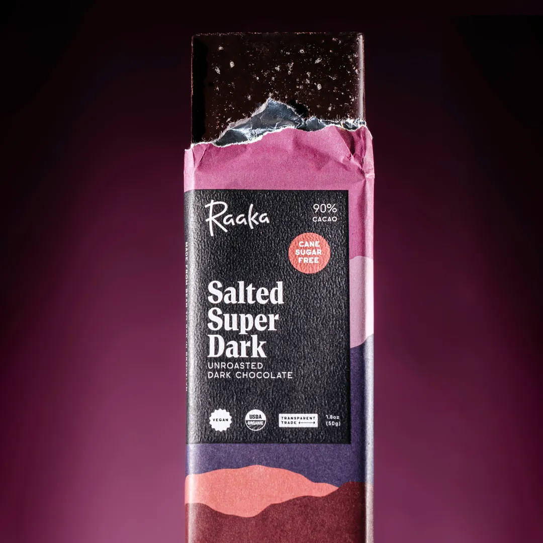 Salted Super Dark Chocolate Bar - Cane Sugar Free