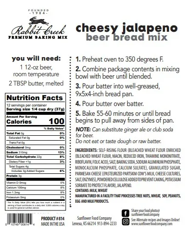 Cheesy Jalapeno Beer Bread Mix