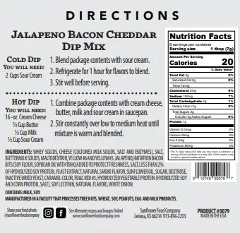 Jalapeno Bacon Cheddar Dip-Multiple Products in 1 Packet!