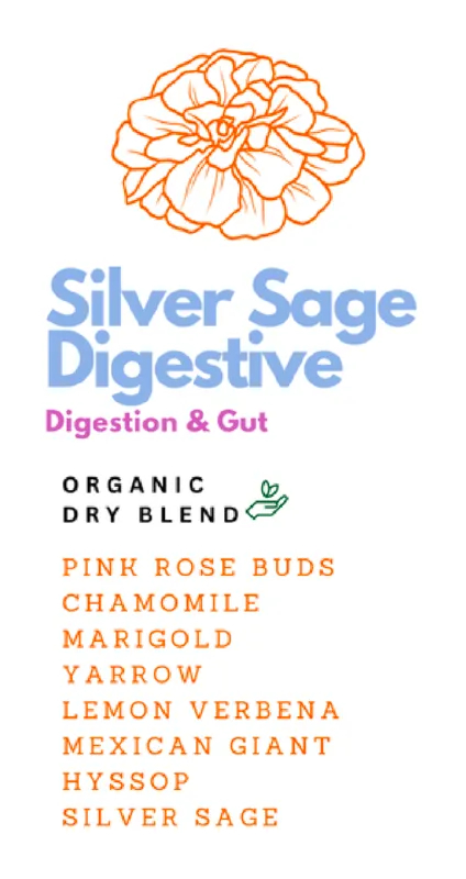 Silver Sage Digestive Herbal Dry Blend Tea 2 oz