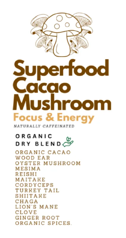 Superfood Cacao Mushroom Dry Blend 2 oz