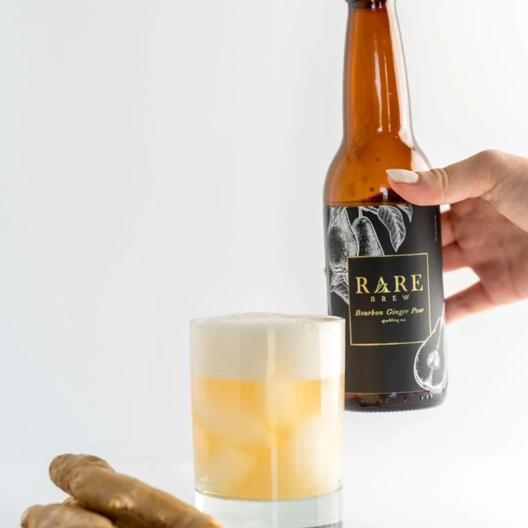 Sparkling Bourbon Ginger Pear Bottles