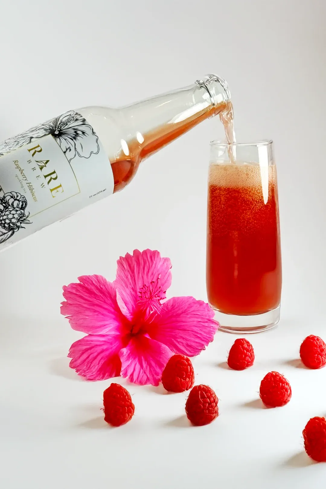 Sparkling Raspberry Hibiscus Bottles
