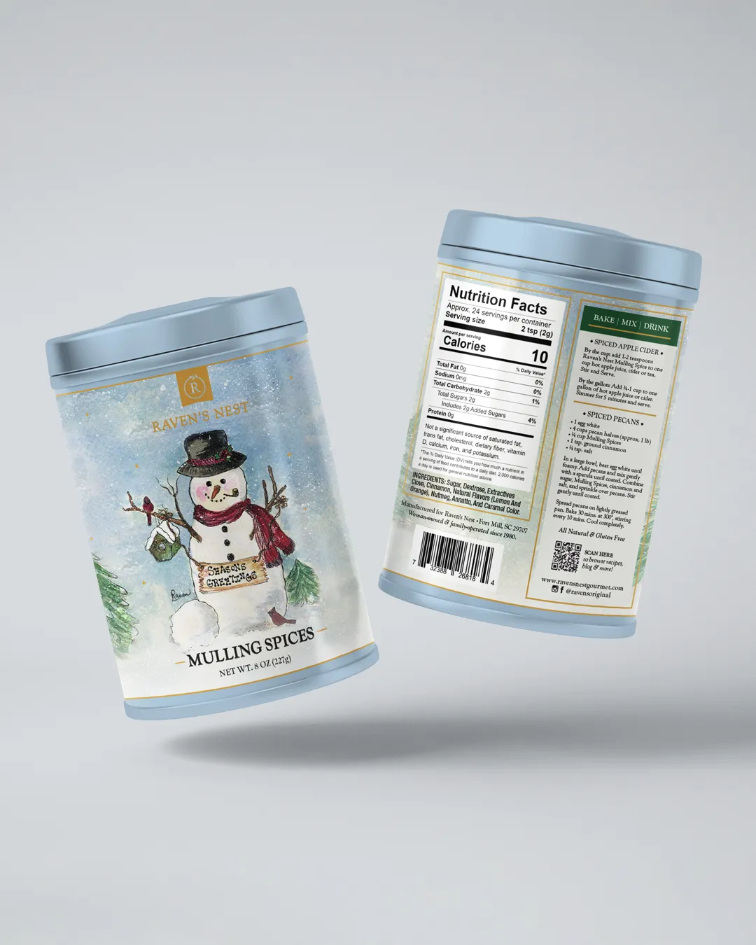 NEW! Snowman - Raven's Holiday Keepsake Tin