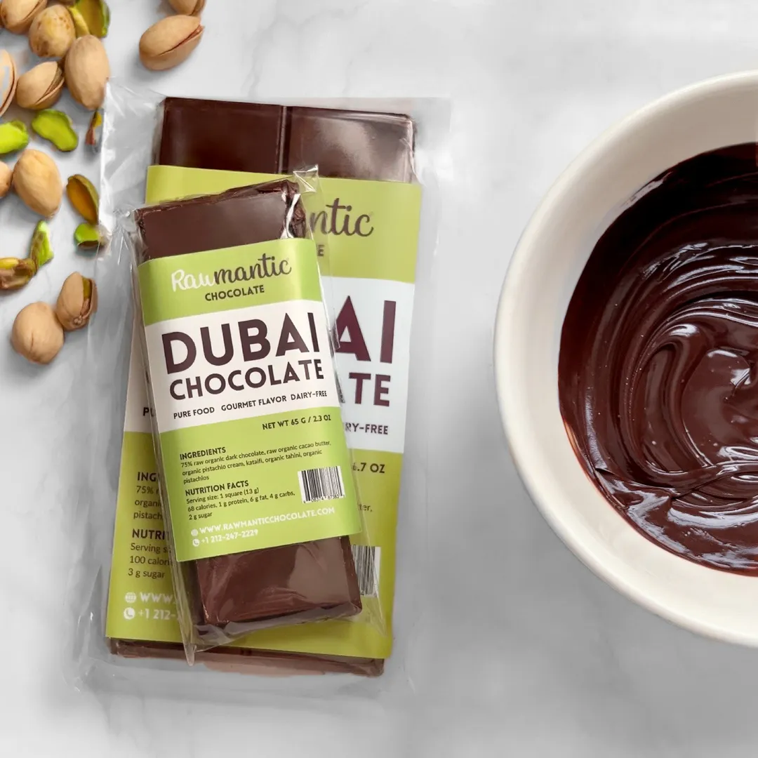 Dubai Chocolate knafeh Pistachio Chocolate Bar. 2.3Zoz/65g