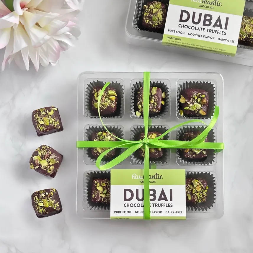 Dubai Chocolate Knafeh Pistachio Chocolate Truffle Vegan 9pc