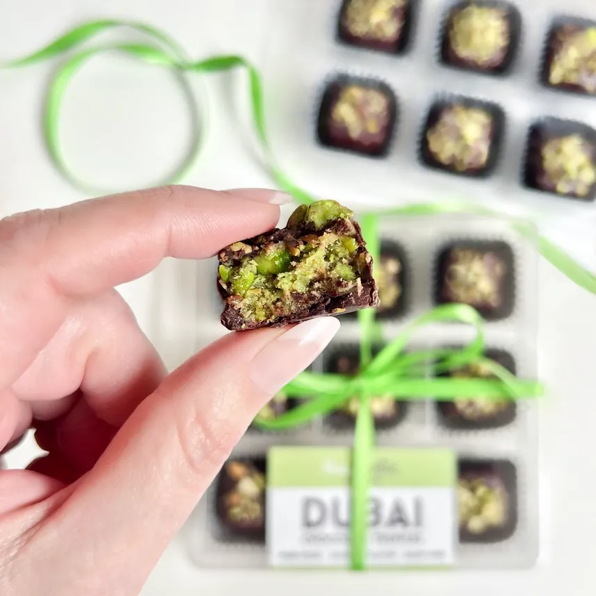 Dubai Chocolate Knafeh Pistachio Chocolate Truffle Vegan 9pc