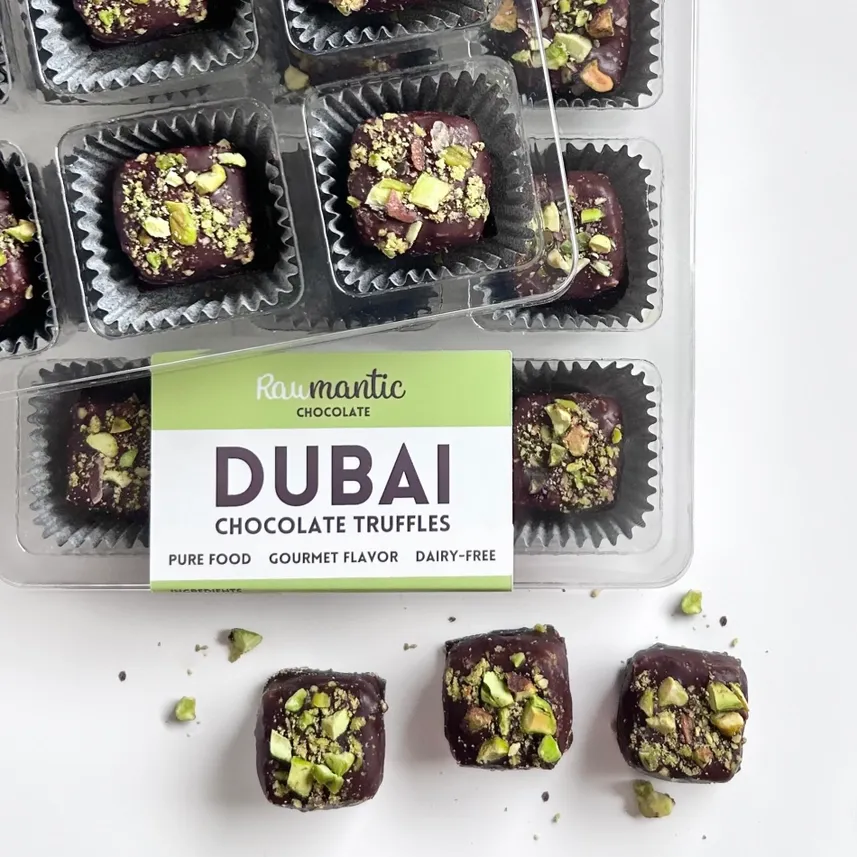 Dubai Chocolate Knafeh Pistachio Chocolate Truffle Vegan 9pc
