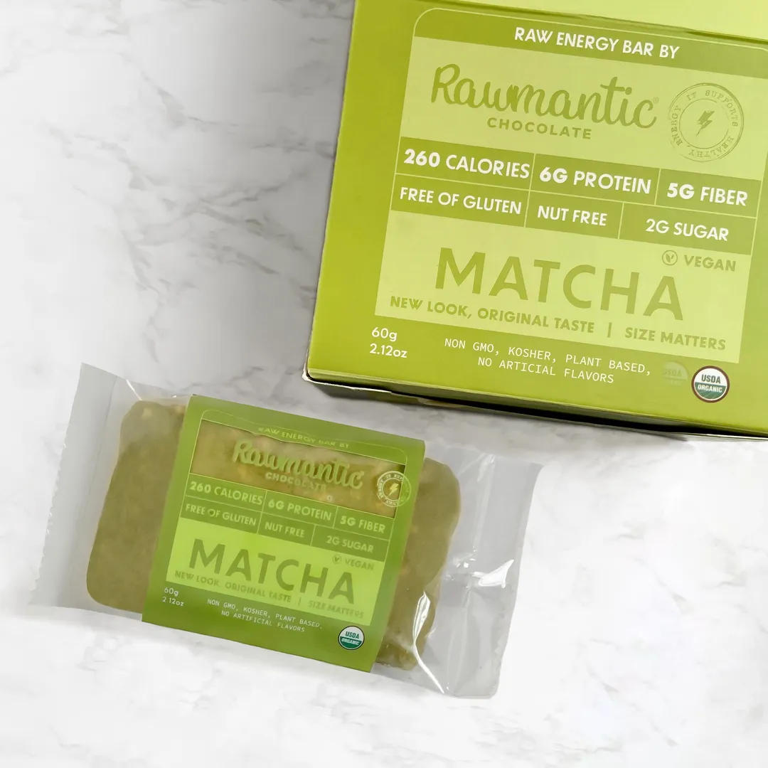 Matcha Vegan Plant Based Protein nutritional Bars