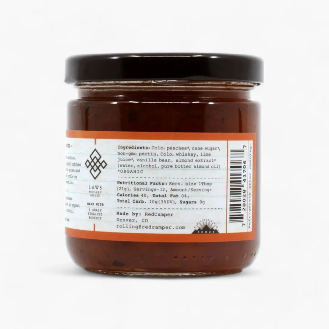 Colorado Whiskey Peach Deliciousness Preserves - Cheeseboard Size (9oz)