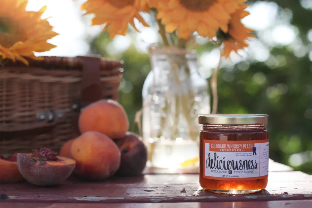 Colorado Whiskey Peach Deliciousness Preserves - Cheeseboard Size (9oz)