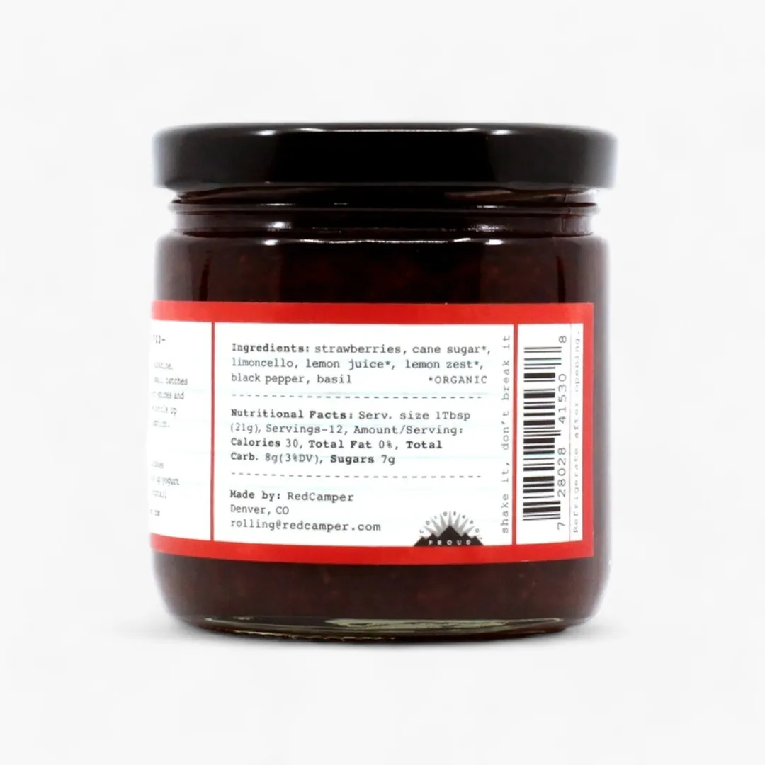 Strawberry Limoncello Deliciousness Preserves - Cheeseboard Size (9oz)