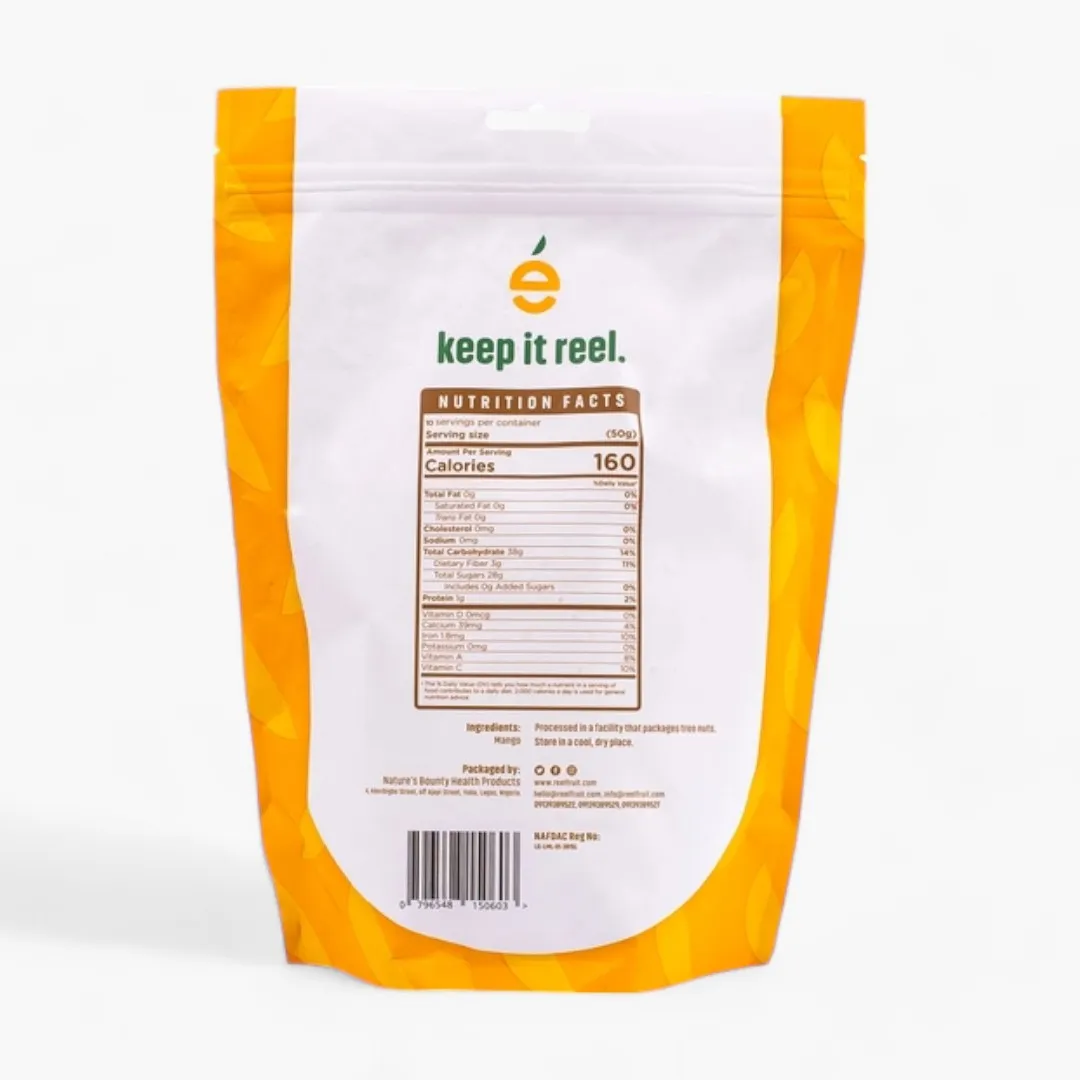 Gently Dried Mango. Gmo-Free, 100% Natural, No Added Sugar