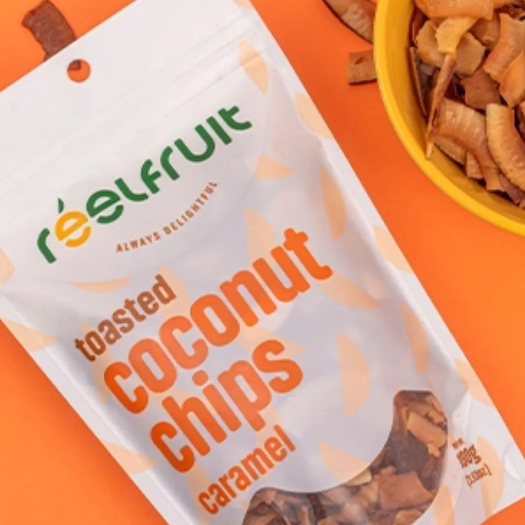 Toasted Caramel Coconut Chips Gmo Free, Vegan, Natural