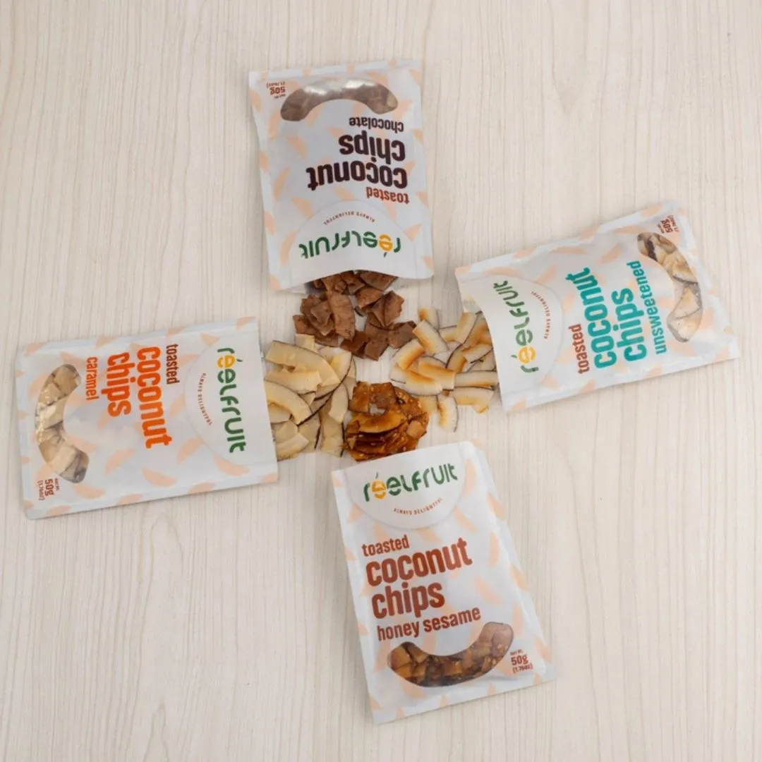 Toasted Chocolate Coconut Chips Toasted Caramel Coconut Chips Gmo Free, Vegan, Natural