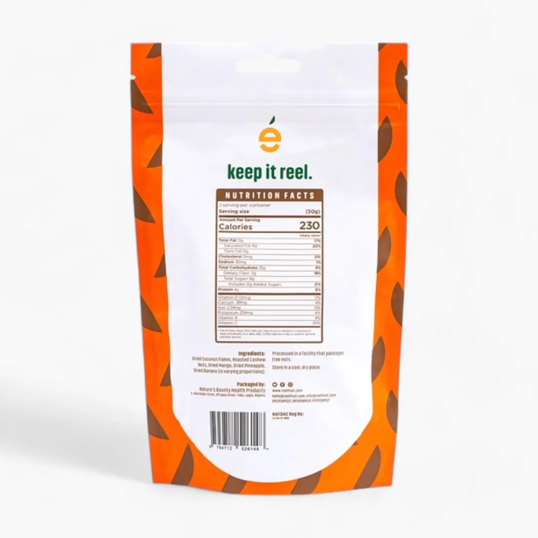 Tropical Trail Mix:Mango, Pineapple, Cashew, Coconut, Banana