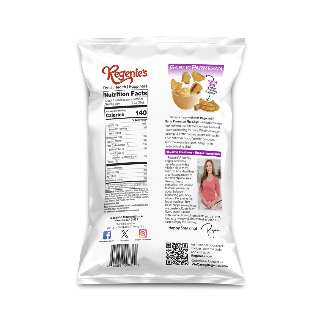 Kettle Pita Chips, Garlic Parmesan