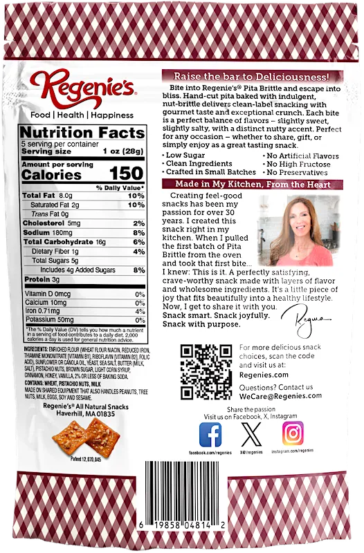 Pita Brittle® Cinnamon Honey Pistachio (4.8 oz)