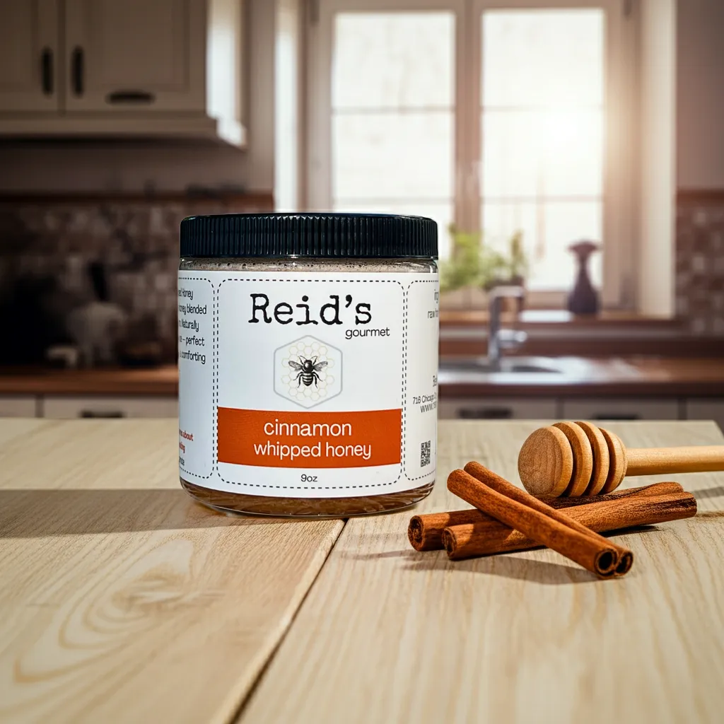 Cinnamon Whipped Honey, Small-Batch, All Natural, Spreadable