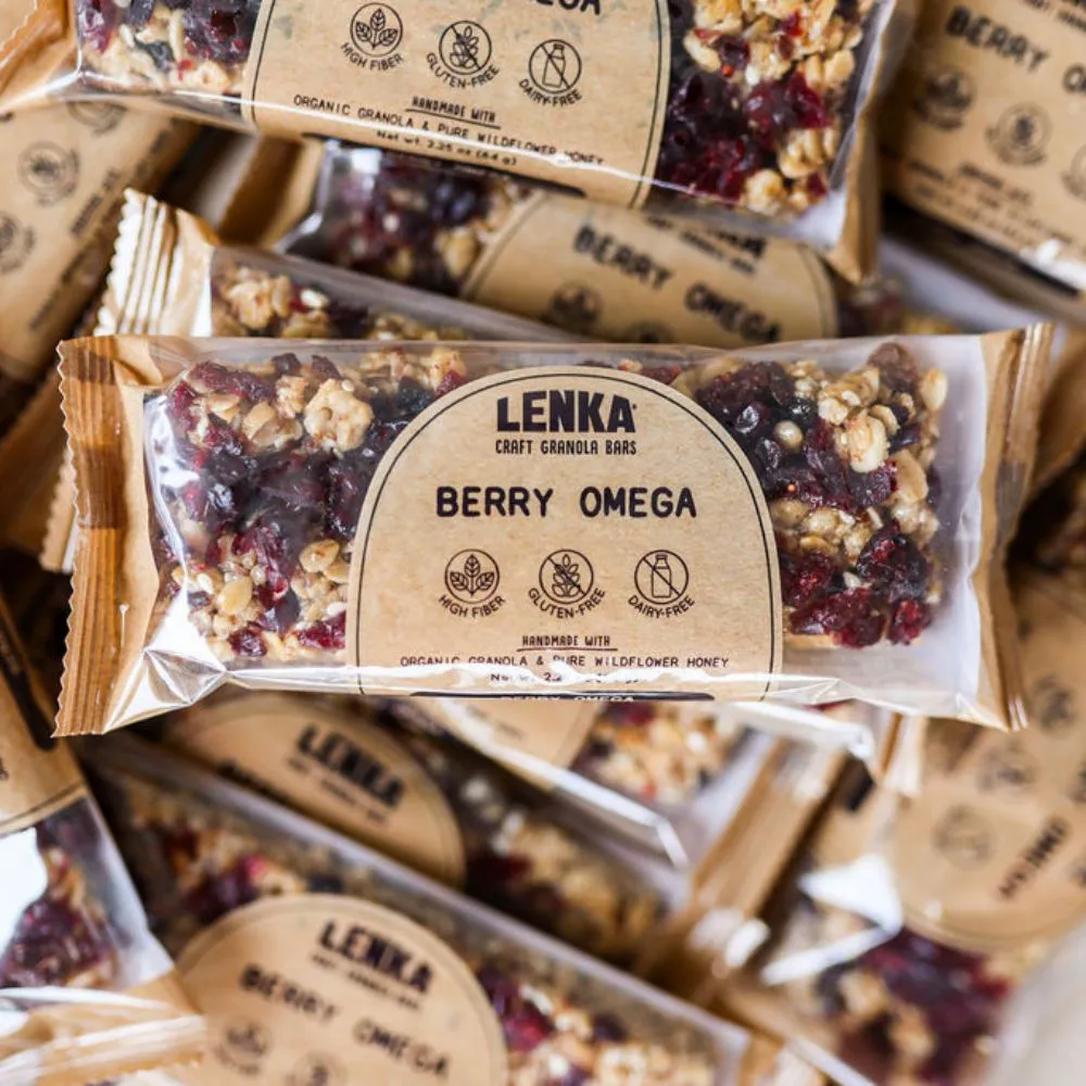 Lenka Berry Omega Granola Bars 2.25oz (12ct)