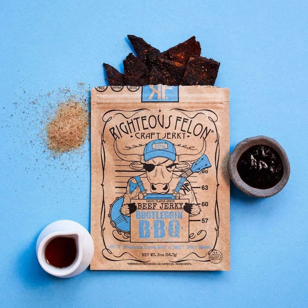 Righteous Felon Bootleggin' BBQ Beef Jerky 2oz