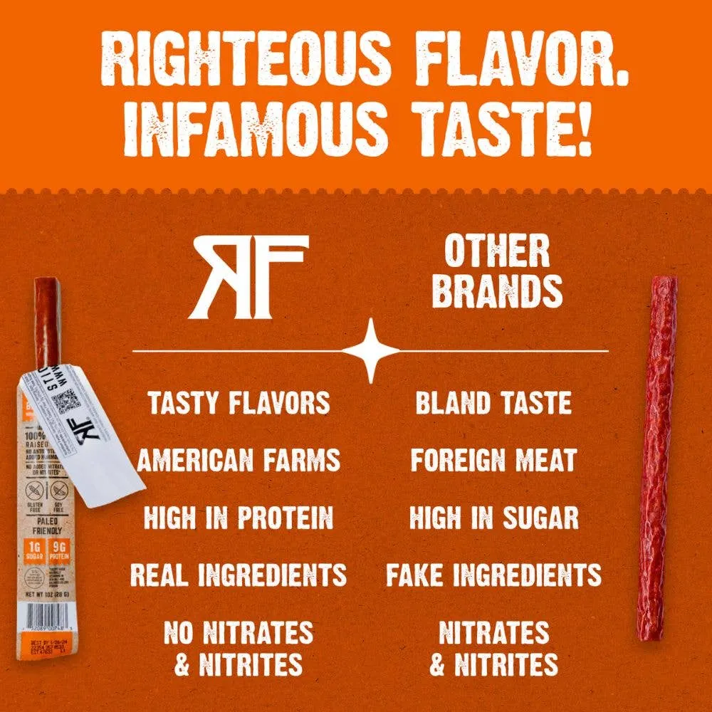 Righteous Felon Fiery Habanero Beef Stick Multipack 6oz