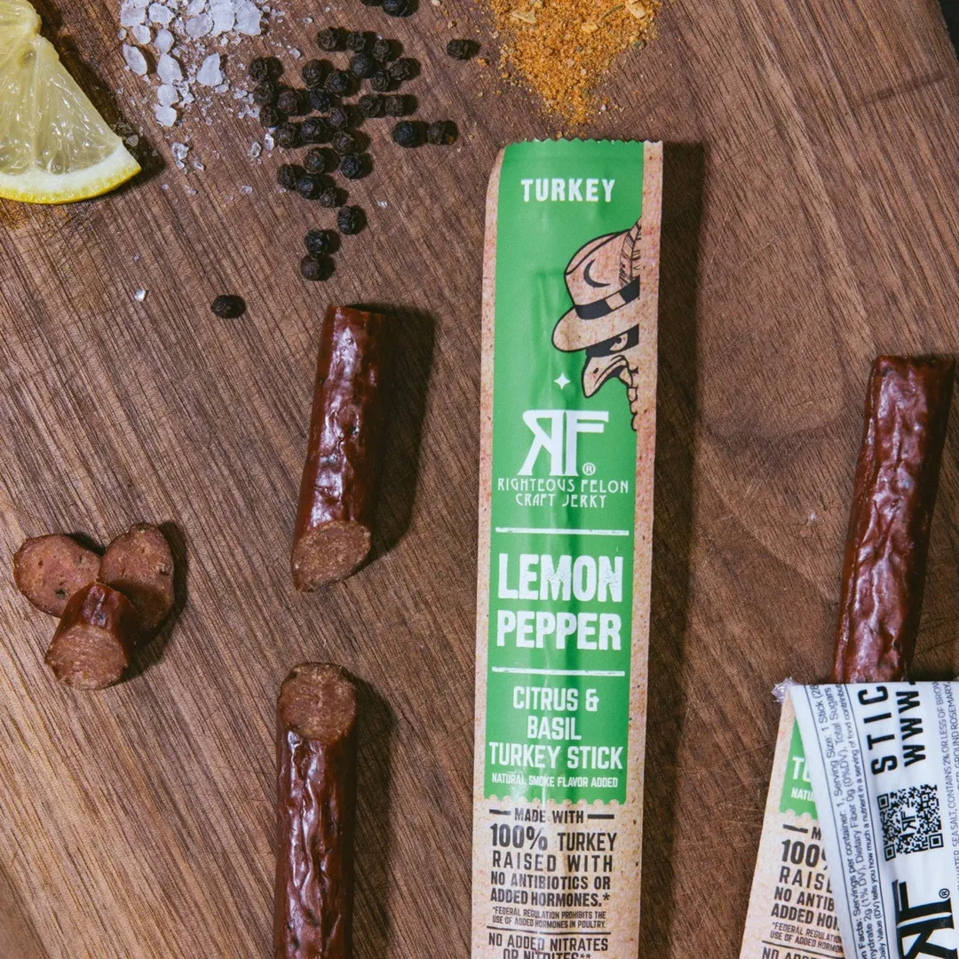 Righteous Felon Lemon Pepper Turkey Stick Multipack 6oz