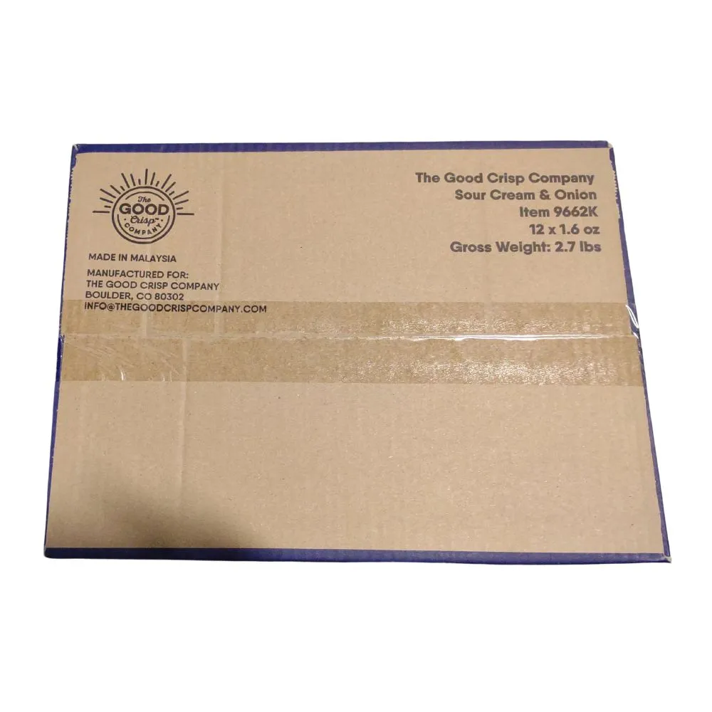 The Good Crisp Sour Cream & Onion Potato Crisps Grab & Go Can 1.6oz (12ct)