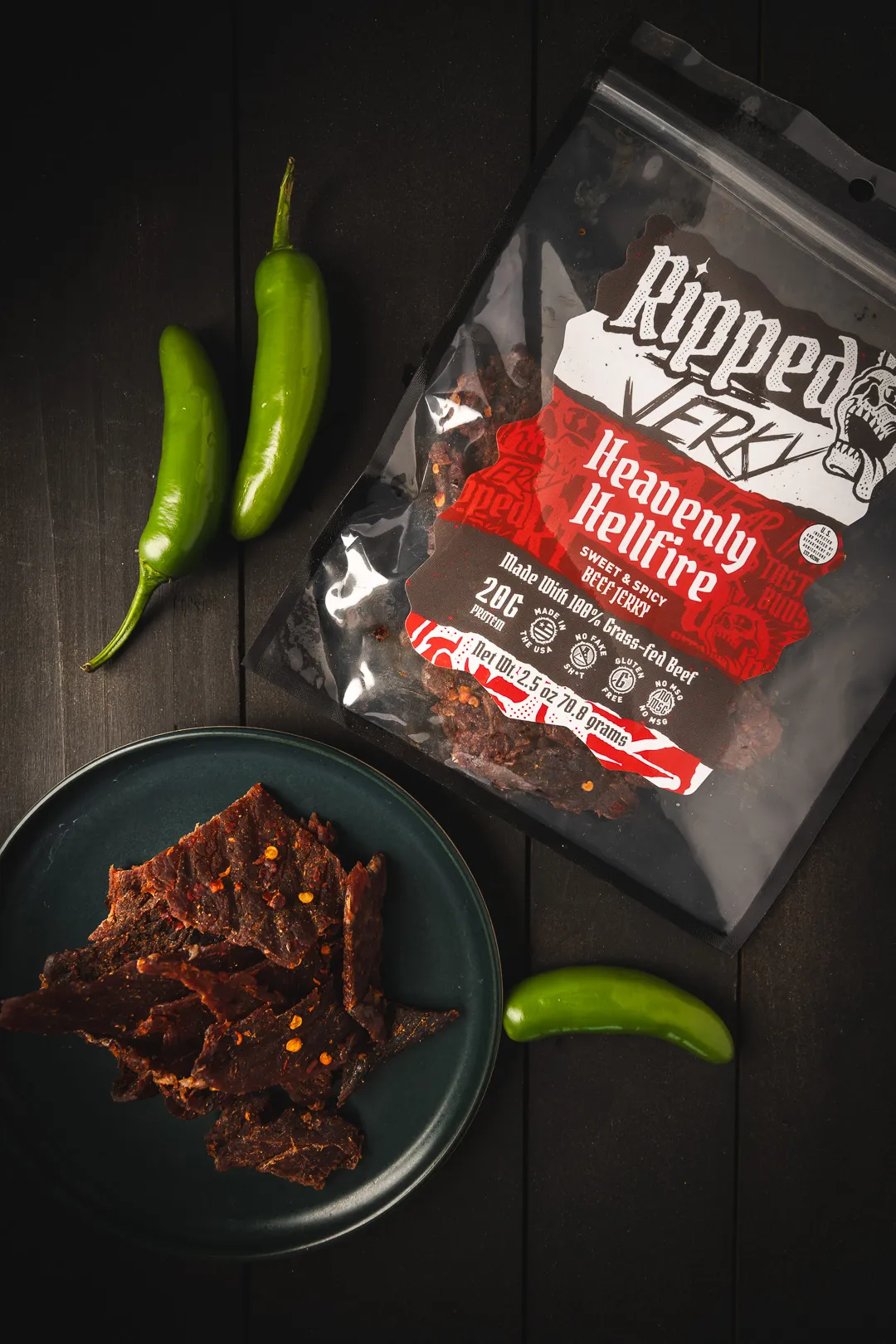 Heavenly Hellfire Beef Jerky 2.5oz