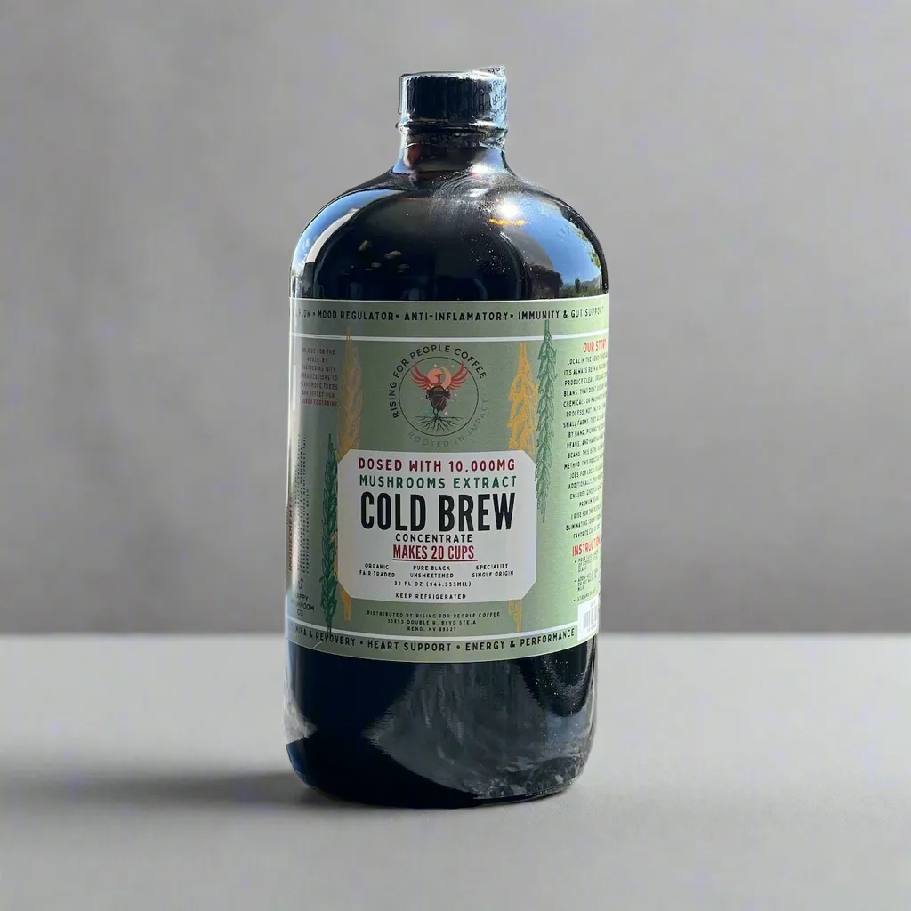 Happy Mushroom concentrated Cold Brew coffee