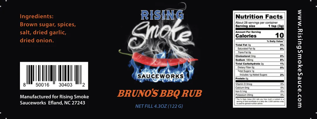 Bruno's Sweet Mesquite BBQ Rub (case of 12)