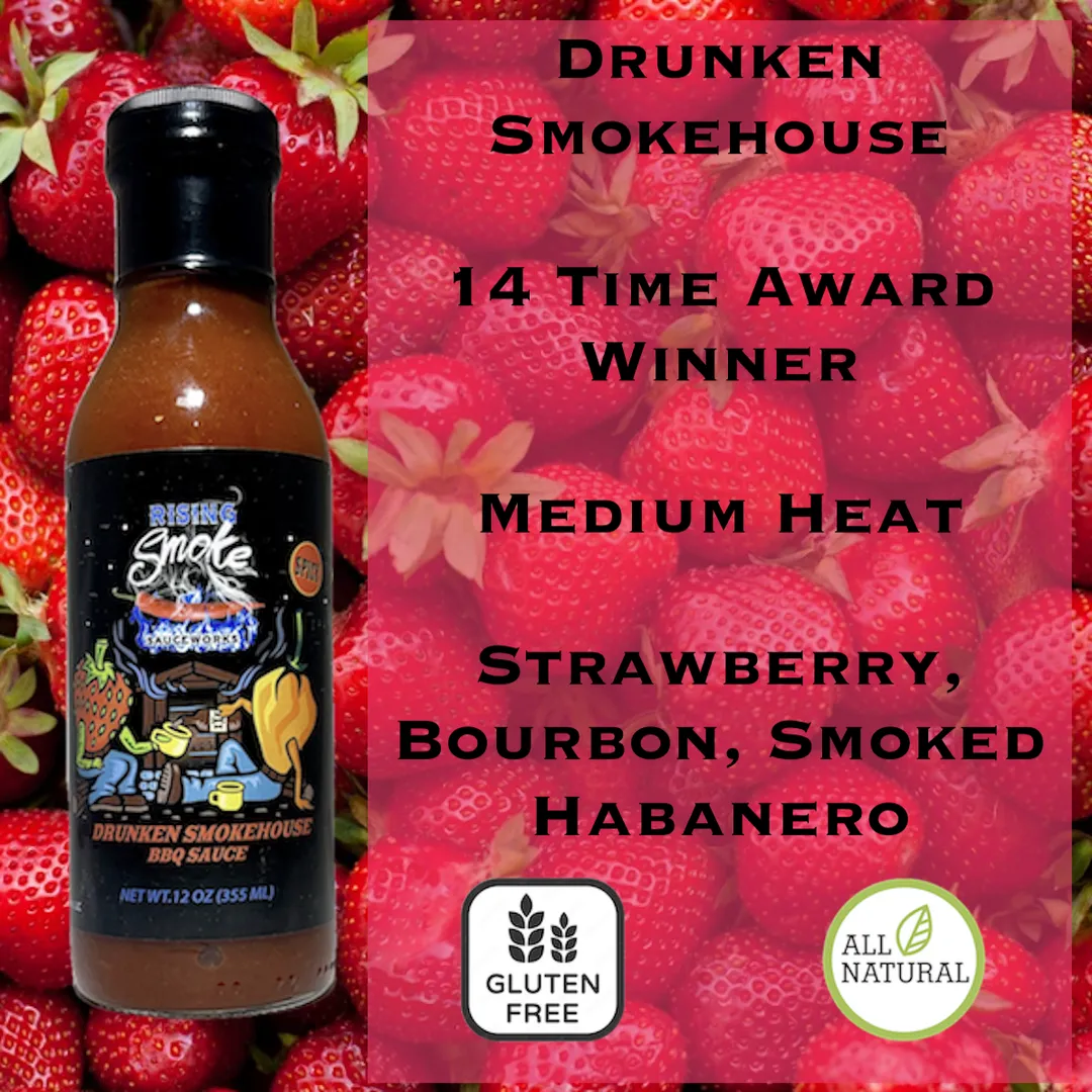 Drunken Smokehouse Strawberry Bourbon BBQ Sauce (case of 12)