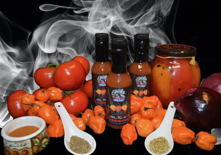 Smoldering Embers Habanero Tomato Basil Hot Sauce (case-12)