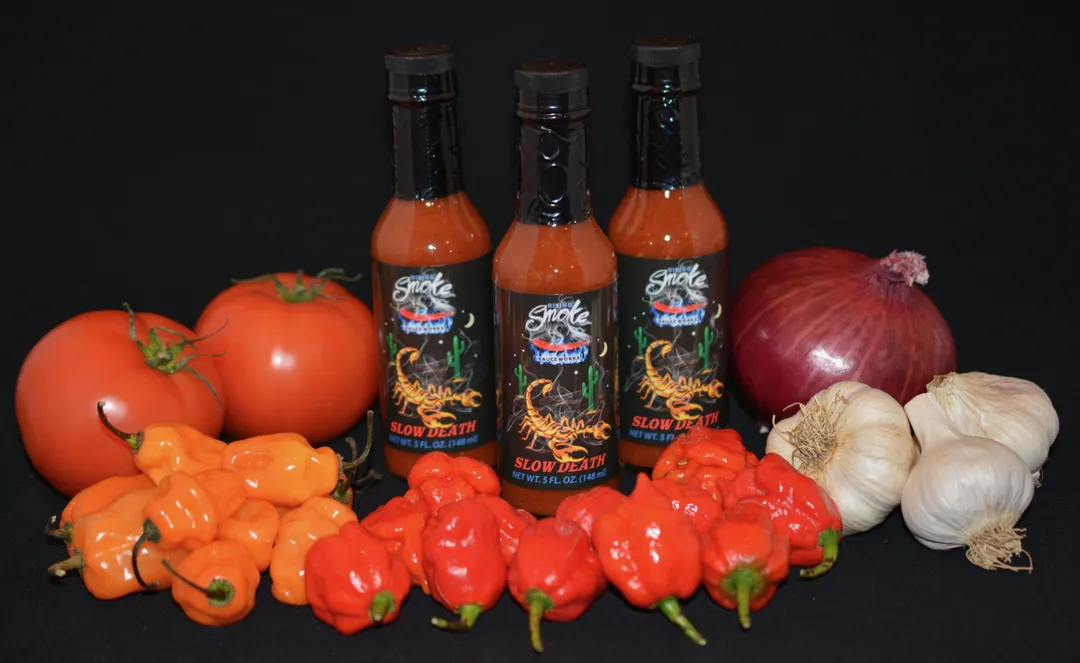 Slow Death Trinidad Scorpion Hot Sauce  (case of 12)
