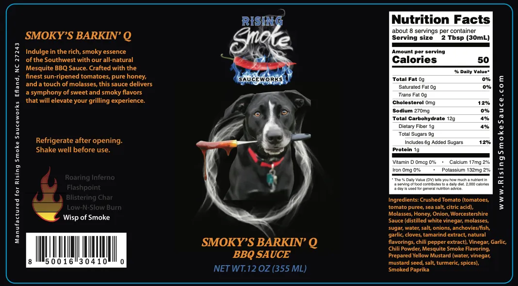 Smoky's Barkin' Q Smoky Mesquite BBQ Sauce (case of 12) 