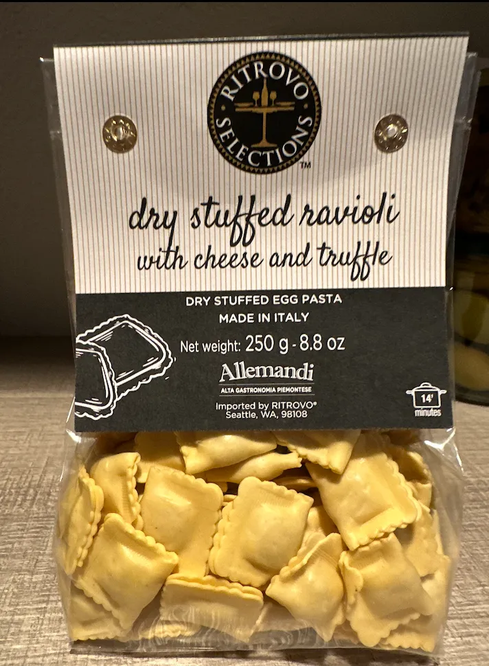 Allemandi Pasta Raviolini with Truffle and Cheese
