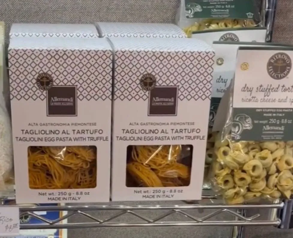 Allemandi Tagliolini al Tartufo, Truffle Cage Free Egg Pasta