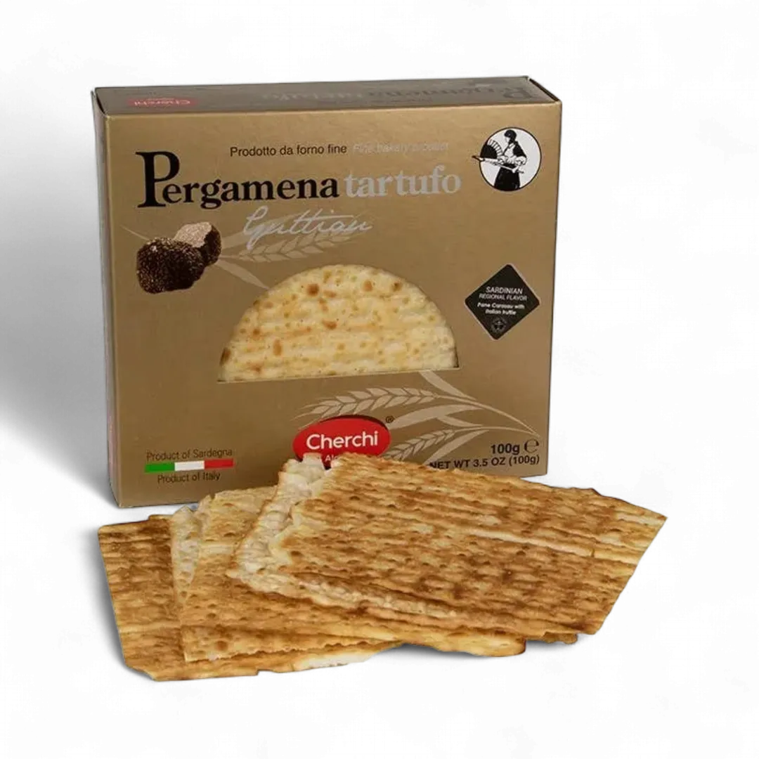 Pane Carasau Sardinian Parchment Crackers, Black Truffle