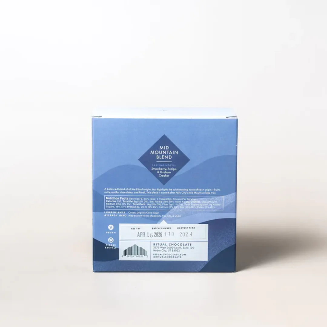 Mid Mountain Blend 8oz Drinking Chocolate 65%