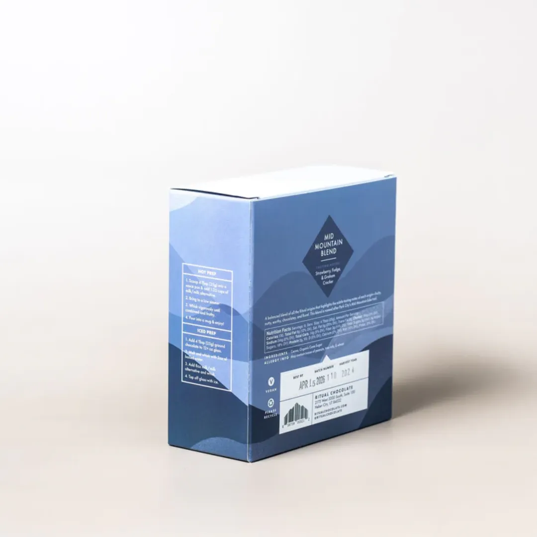Mid Mountain Blend 8oz Drinking Chocolate 65%