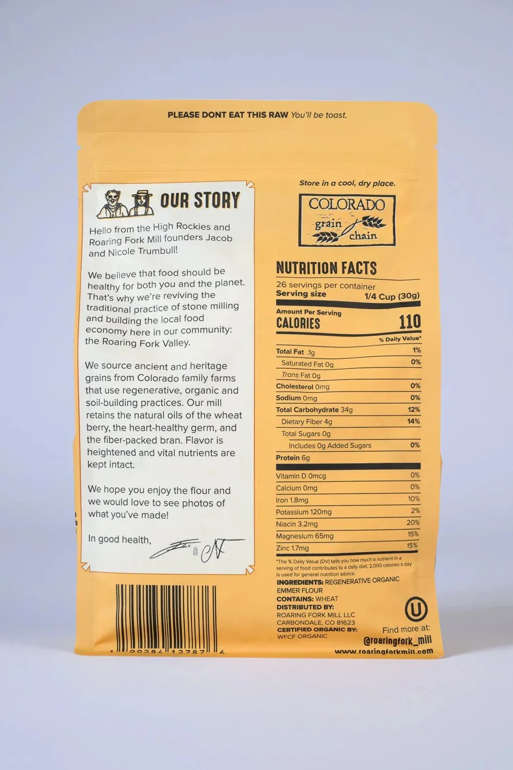 Regenerative Organic Emmer Flour