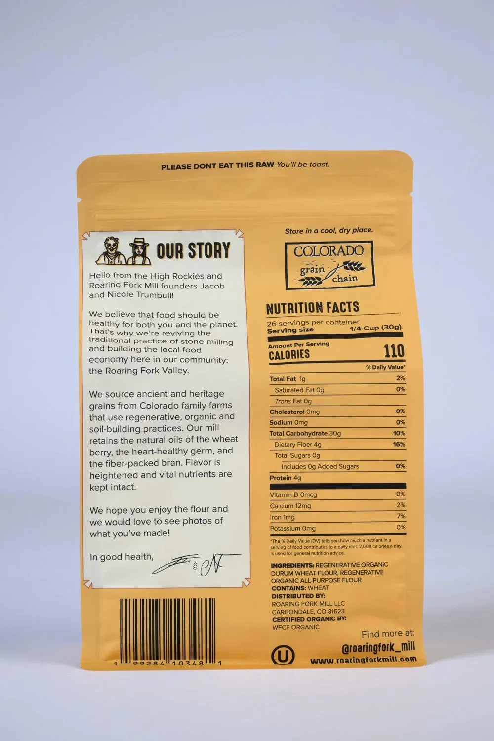 Regenerative Organic Pasta Flour