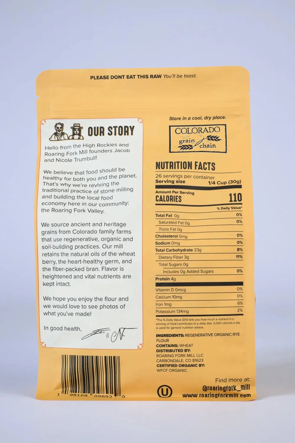 Regenerative Organic Rye Flour