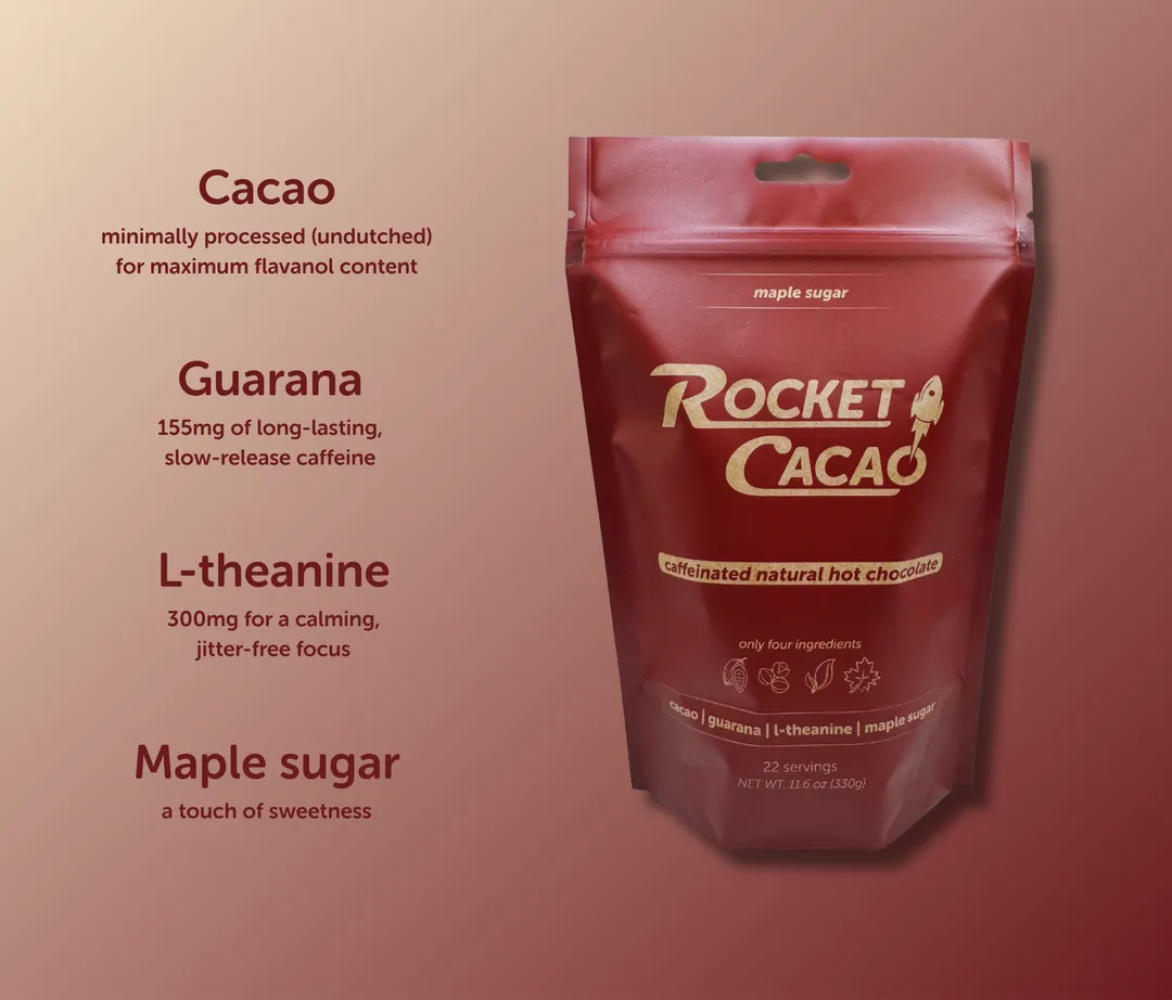 Rocket Cacao - Maple Sugar (caffeine hot chocolate)