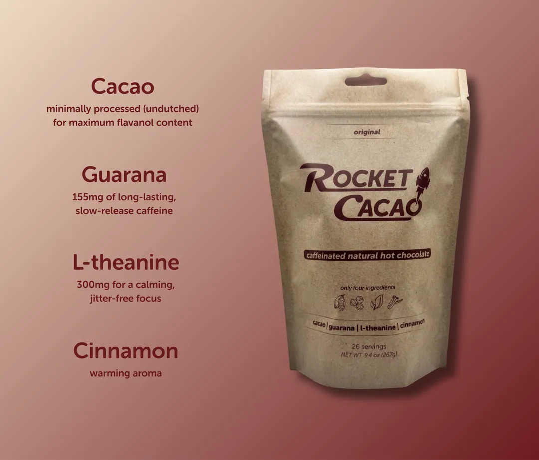 Rocket Cacao - Original (caffeine hot chocolate)